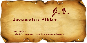 Jovanovics Viktor névjegykártya