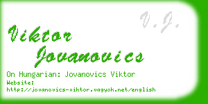viktor jovanovics business card